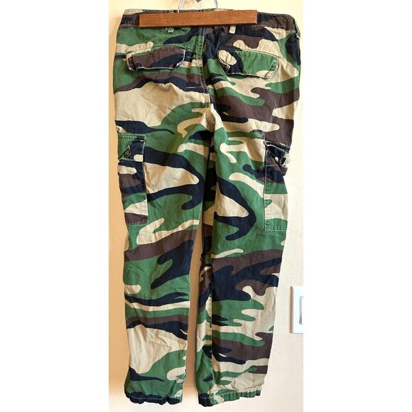 Zara Woman Premium Denim Collection The Straight Cargo Camouflage Pant Size 6 - Picture 2 of 6